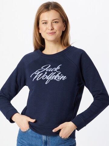 JACK WOLFSKIN Sports sweatshirt 'WINTER' in Blue: front