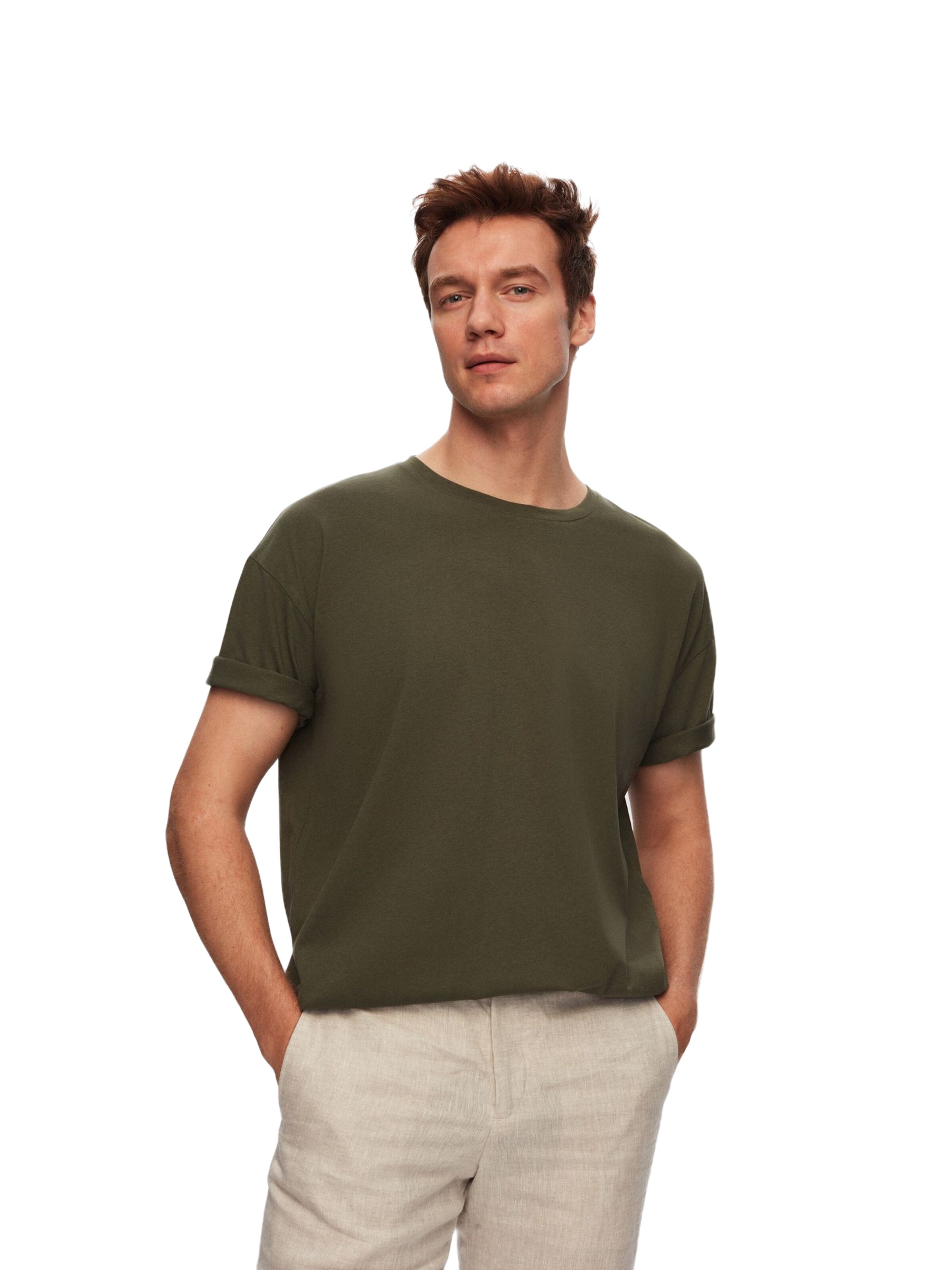 D’S Damat Shirt in Groen: voorkant