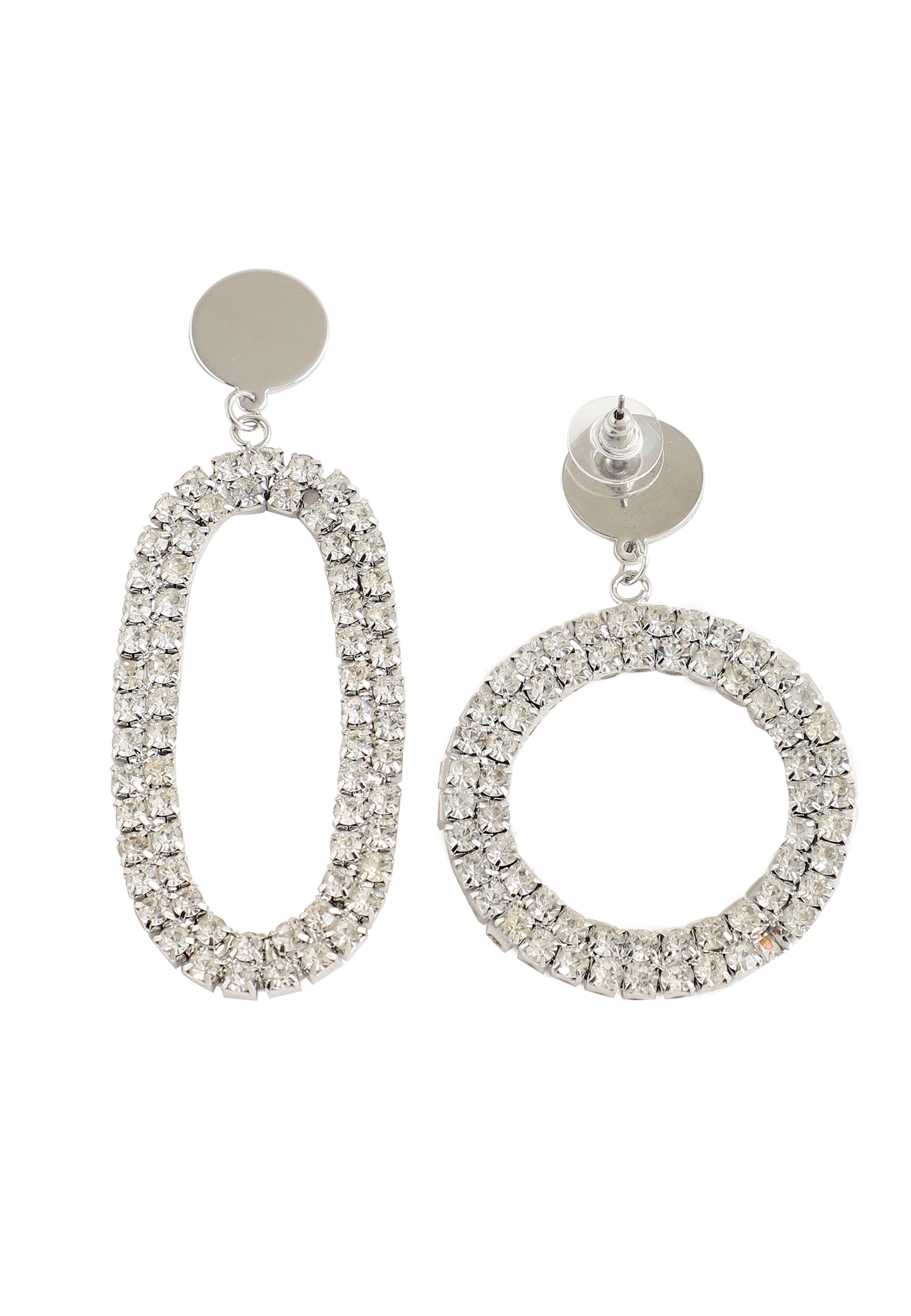 sudrabs SOHI Auskari 'Kassy': no priekšpuses