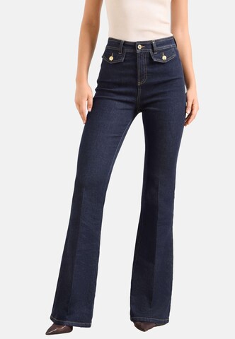 Lipsy Flared Jeans in Blue: front