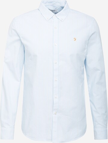 Coupe regular Chemise FARAH en bleu : devant