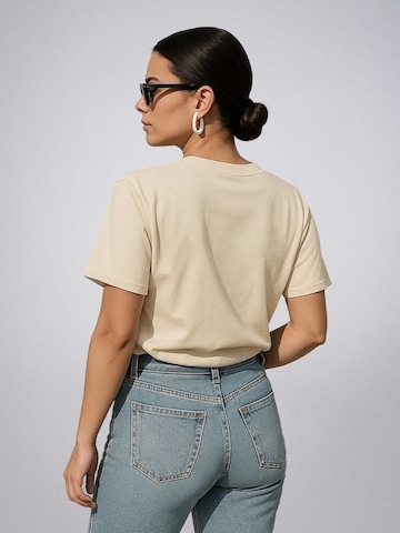 LEAFLETIC Shirt 'Leafletic Women’s Short Sleeve T-Shirt' in Beige