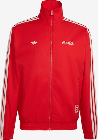 ADIDAS ORIGINALSPrijelazna jakna 'Coca Cola Classic Firebird' - crvena boja: prednji dio