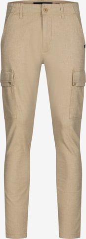 Coupe slim Pantalon cargo 'Safi' INDICODE JEANS en beige : devant