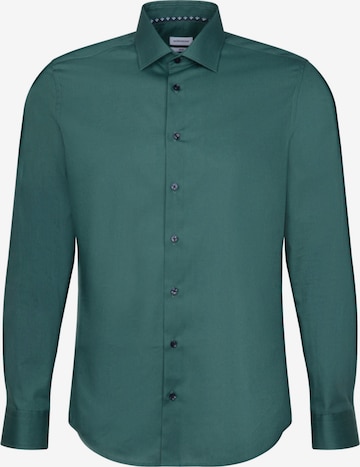SEIDENSTICKER - Camisa clássica em verde: frente