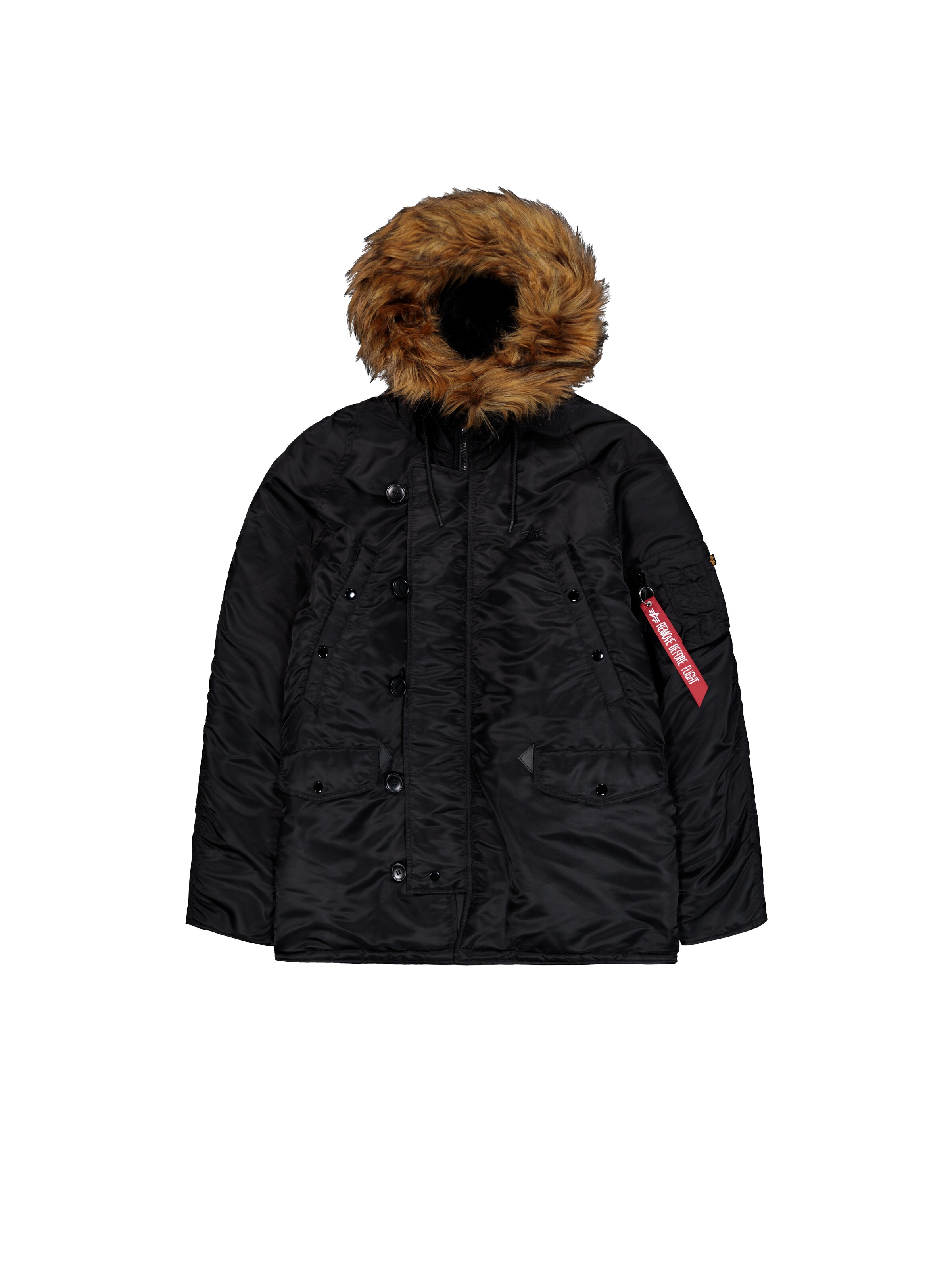 ALPHA INDUSTRIES Winter Jacket 'N3B' in Black: front