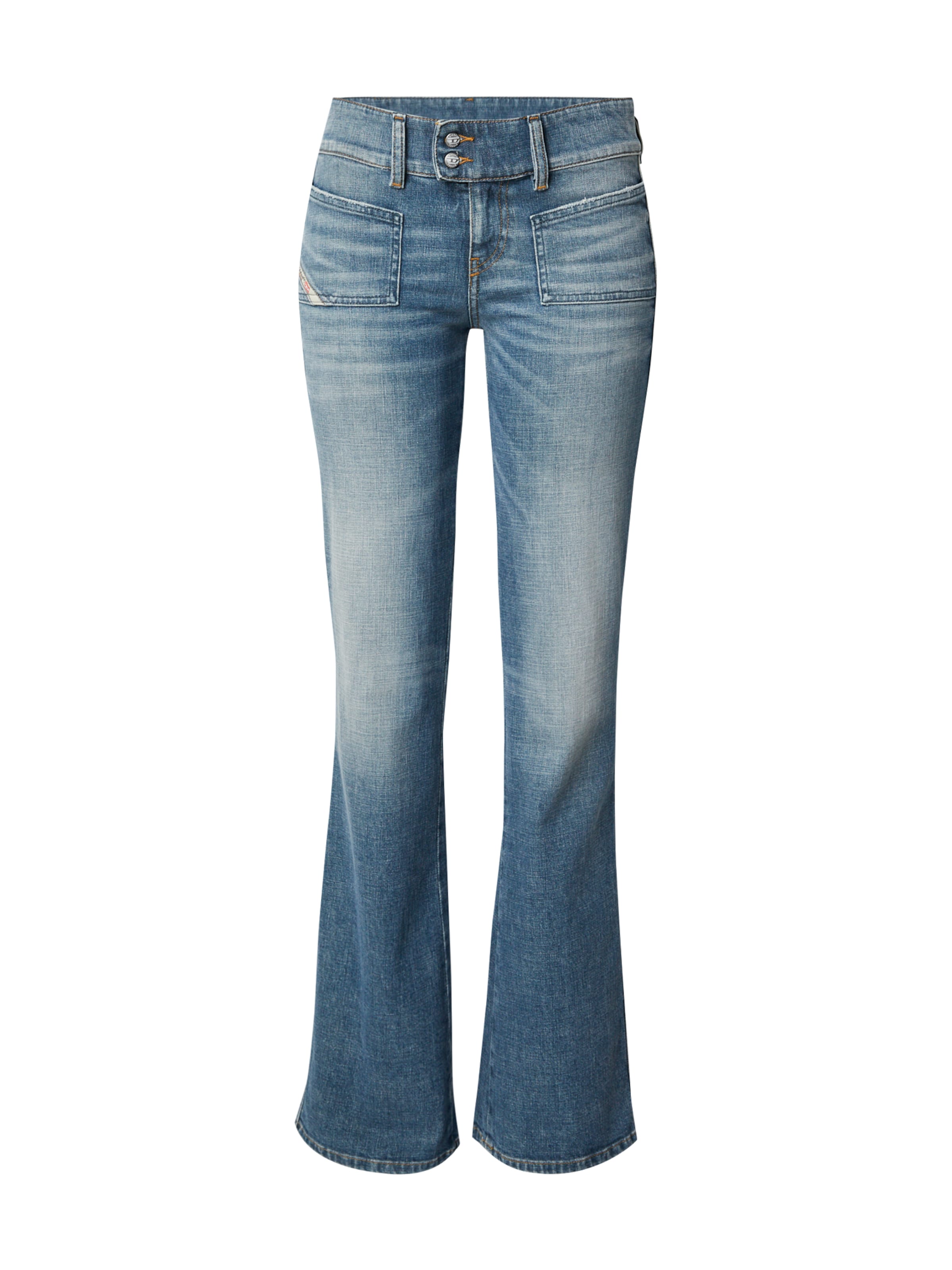 DIESEL Flared Jeans &#x27;HUSH&#x27; in Blauw: voorkant