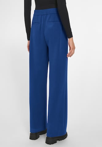 Regular Pantalon à plis Basler en bleu