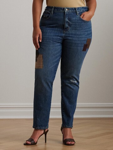Lauren Ralph Lauren Plus Слим Джинсы в Синий: спереди