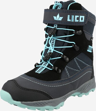 LICO Snow boots 'Sundsvall' in marine blue / Aqua / Dark grey / Black, Item view