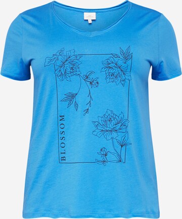 T-shirt 'QUOTE' ONLY Carmakoma en bleu : devant