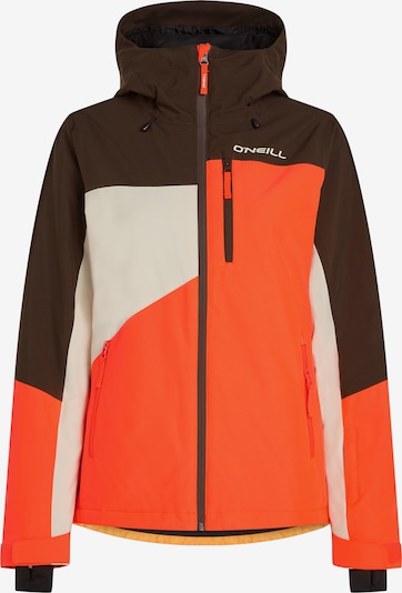 O'NEILL Sportjacke 'Fwc'Cruz Triple' in dunkelbraun / orange / weiß, Produktansicht