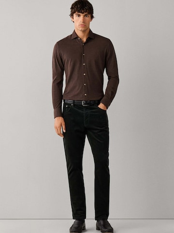 Coupe regular Chemise Hackett London en marron