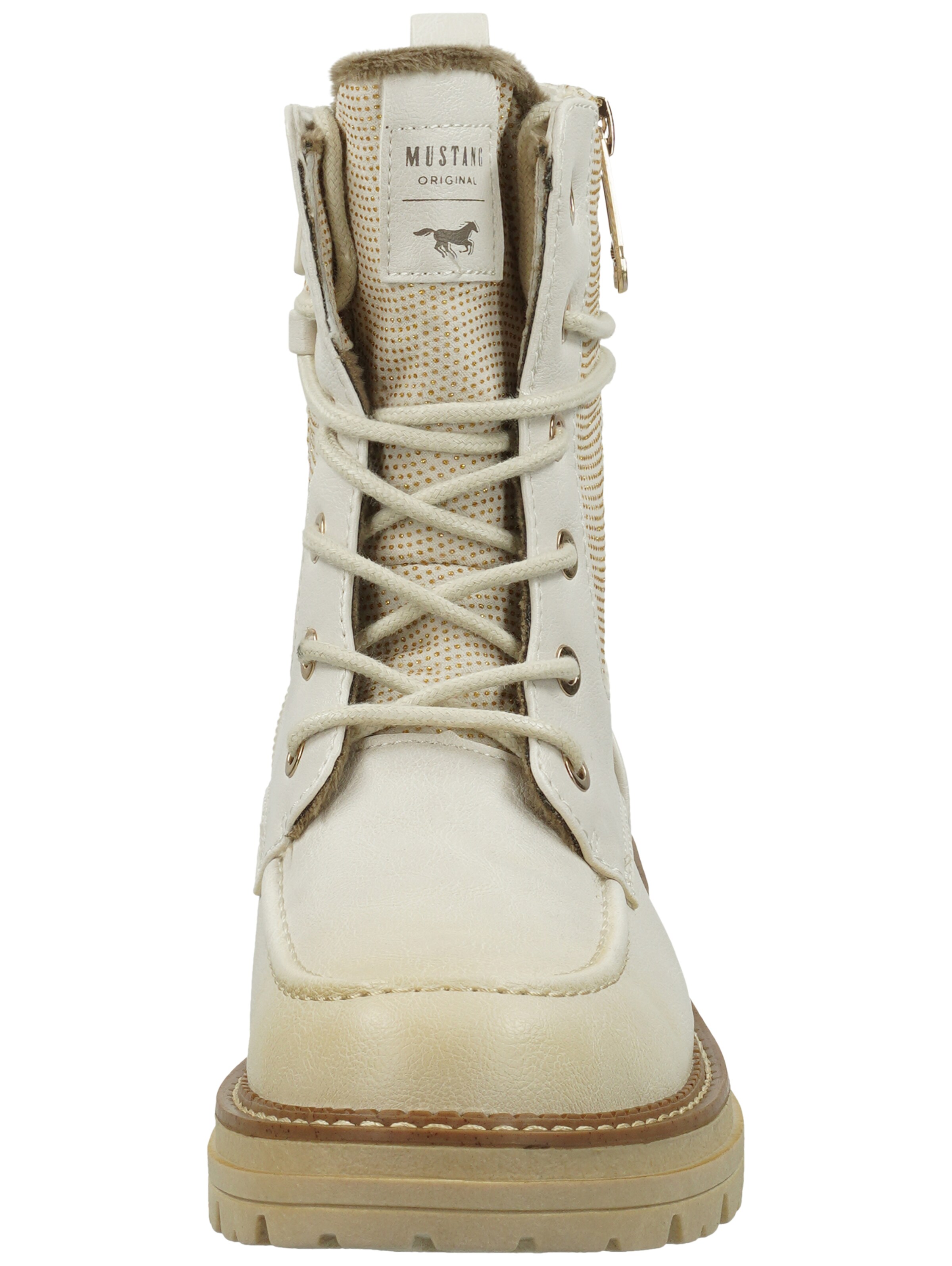 MUSTANG Schnürstiefelette in Weiß