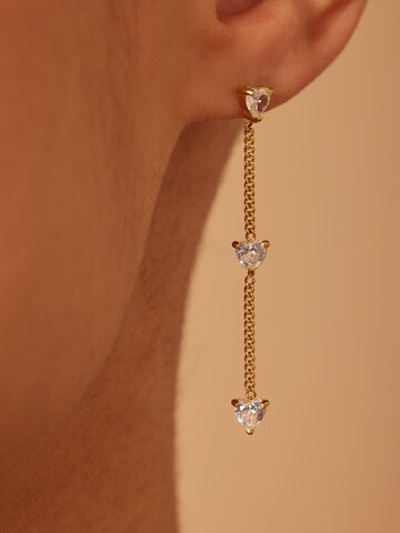 Boucles d'oreilles Lucardi en or : devant