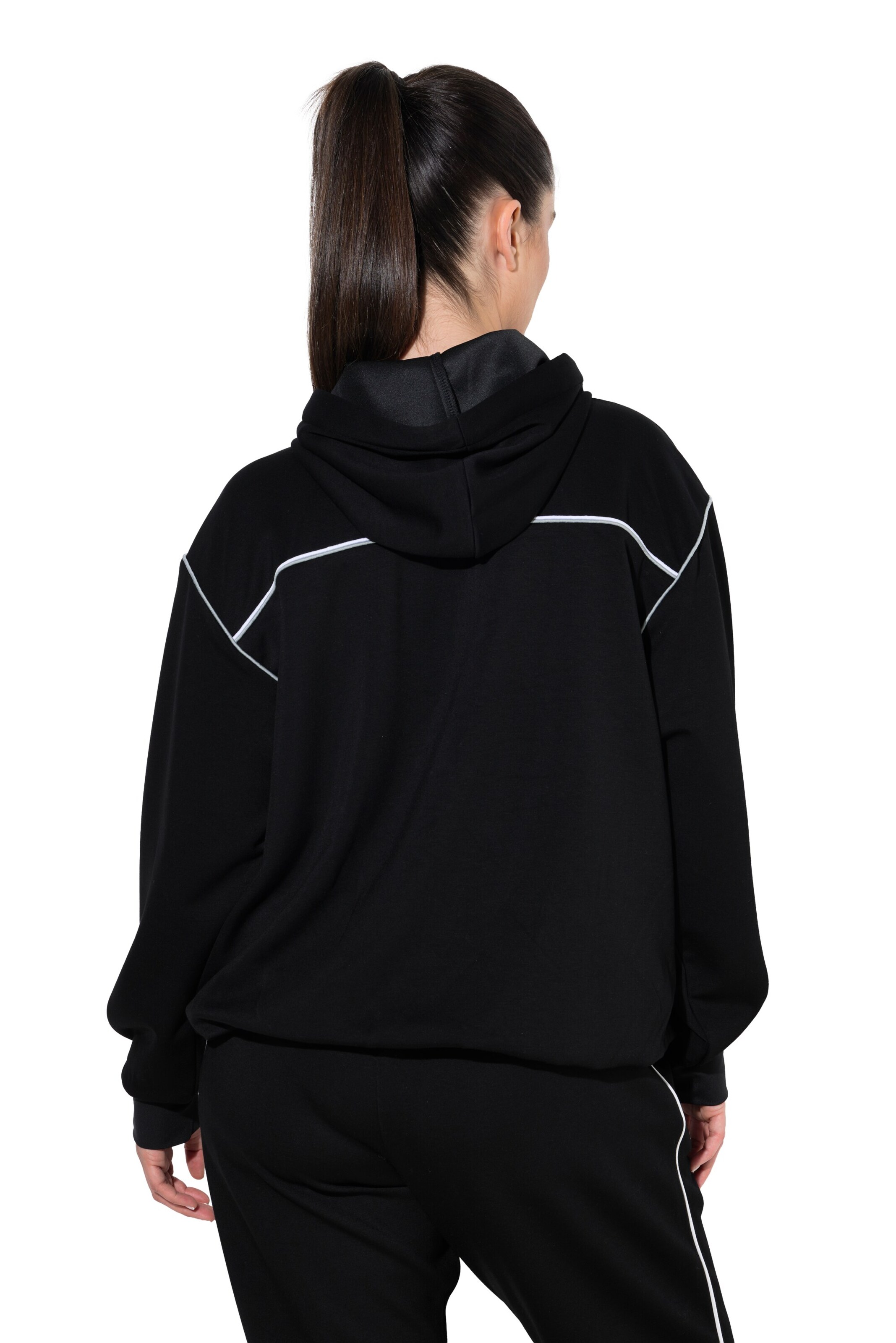 Ulla Popken Sweatjacke in Schwarz