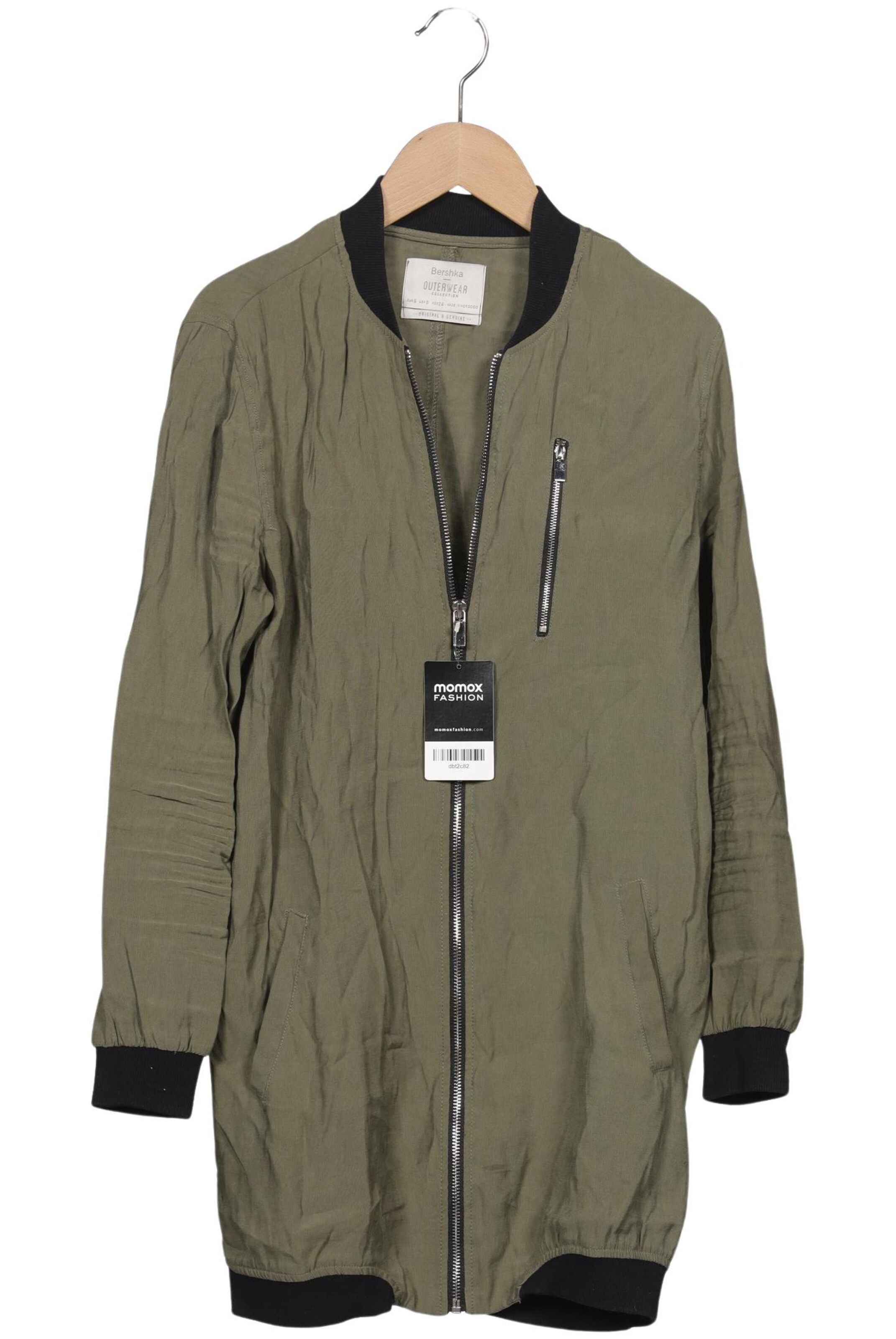 Bershka Jacket & Coat in S in Green: front