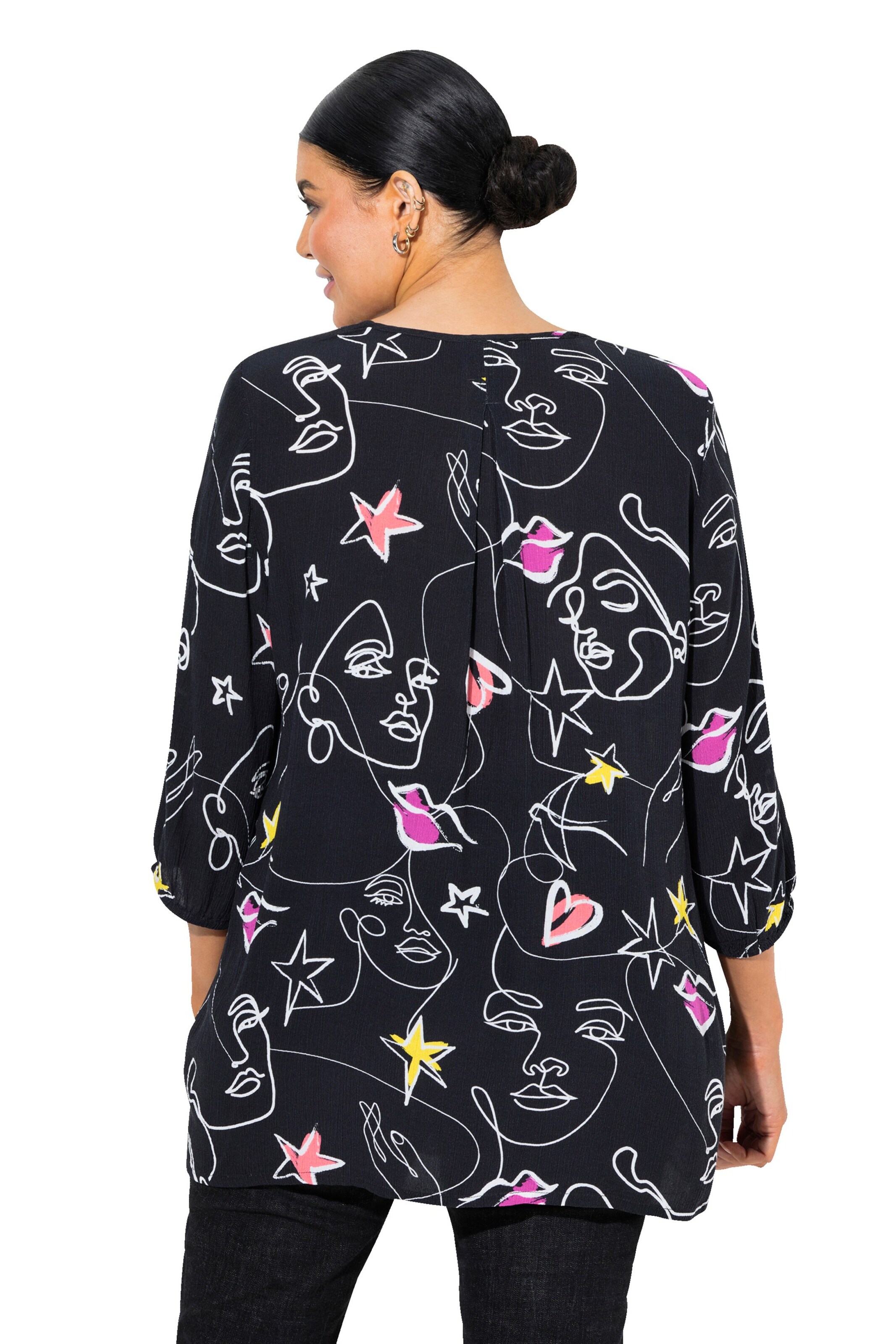 Ulla Popken Bluse in Schwarz
