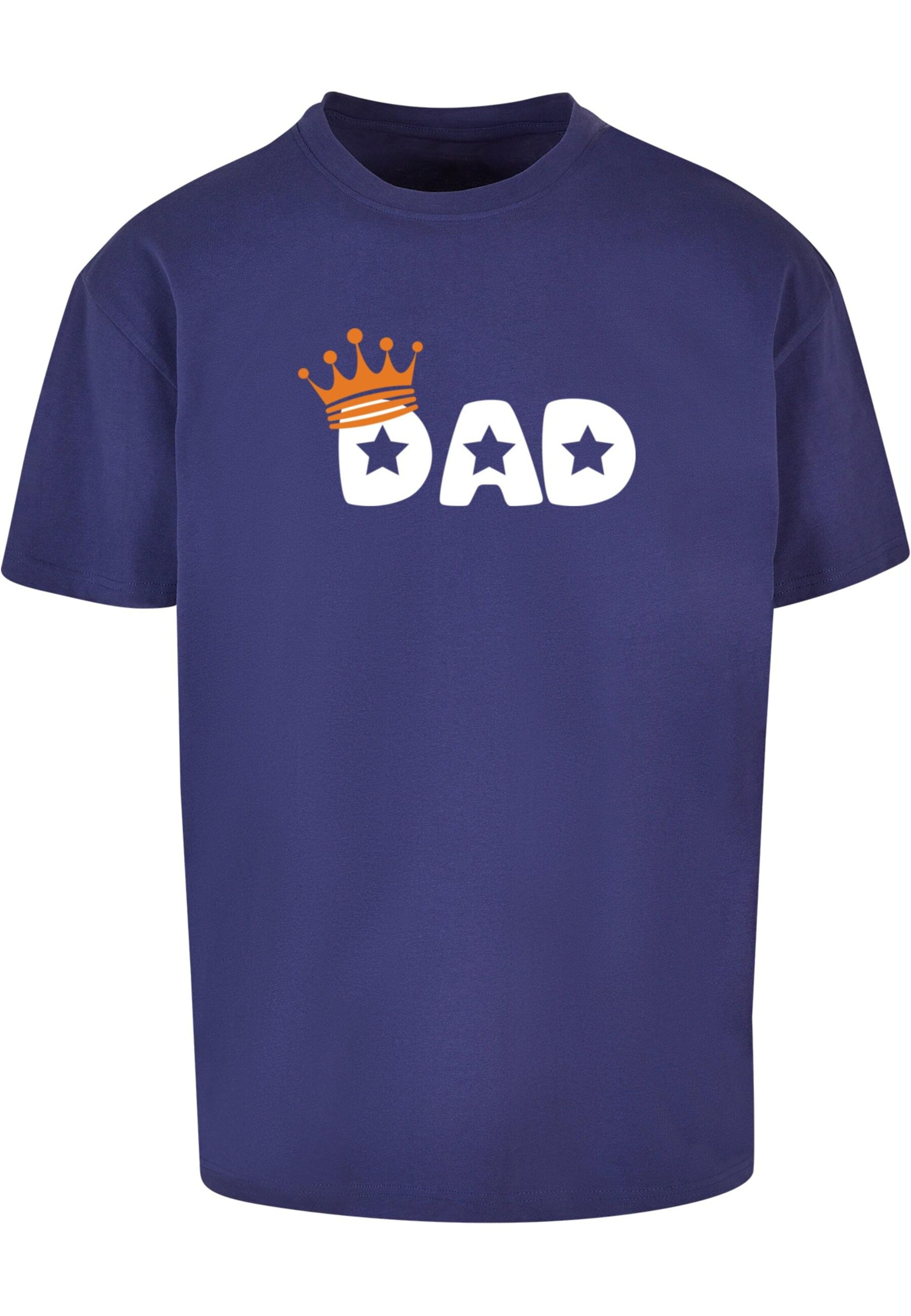 Merchcode Shirt 'Fathers Day - King Dad' in Blauw: voorkant