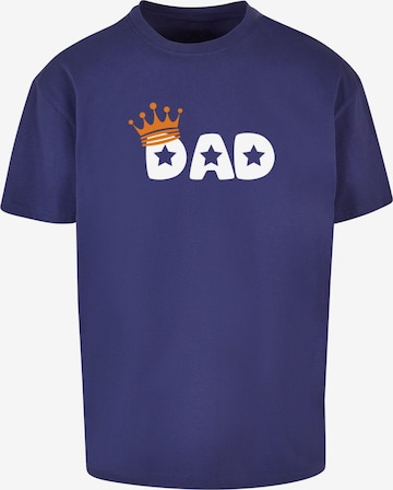 Merchcode Shirt 'Fathers Day - King Dad' in Blauw: voorkant