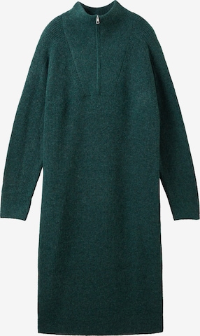 Robes en maille TOM TAILOR DENIM en vert : devant