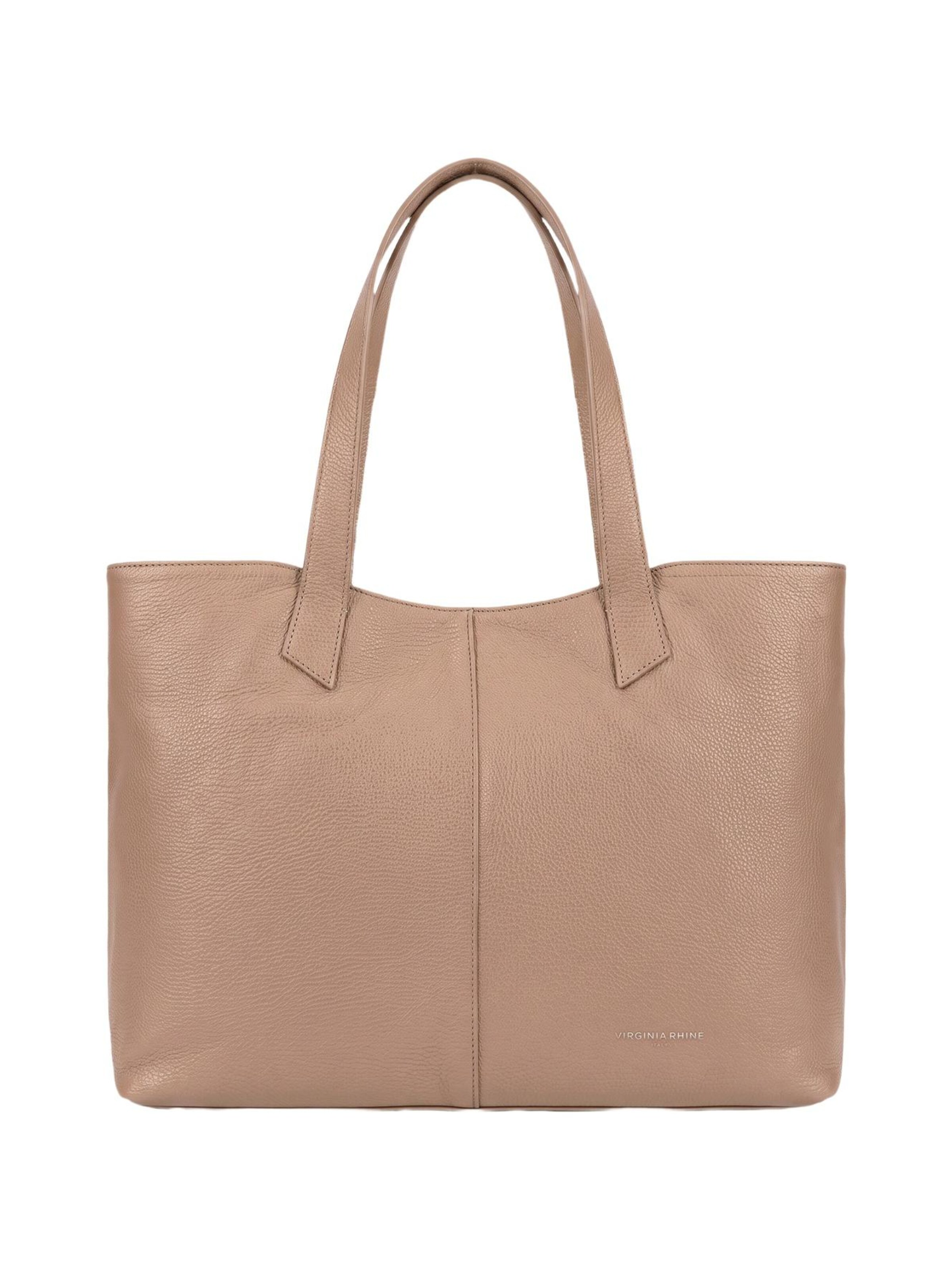 Borsa a spalla 'Borsa a Spalla Donna Pelle Genuina Virginia Rhinè 43x31 cm' di Virginia Rhinè in bianco: frontale