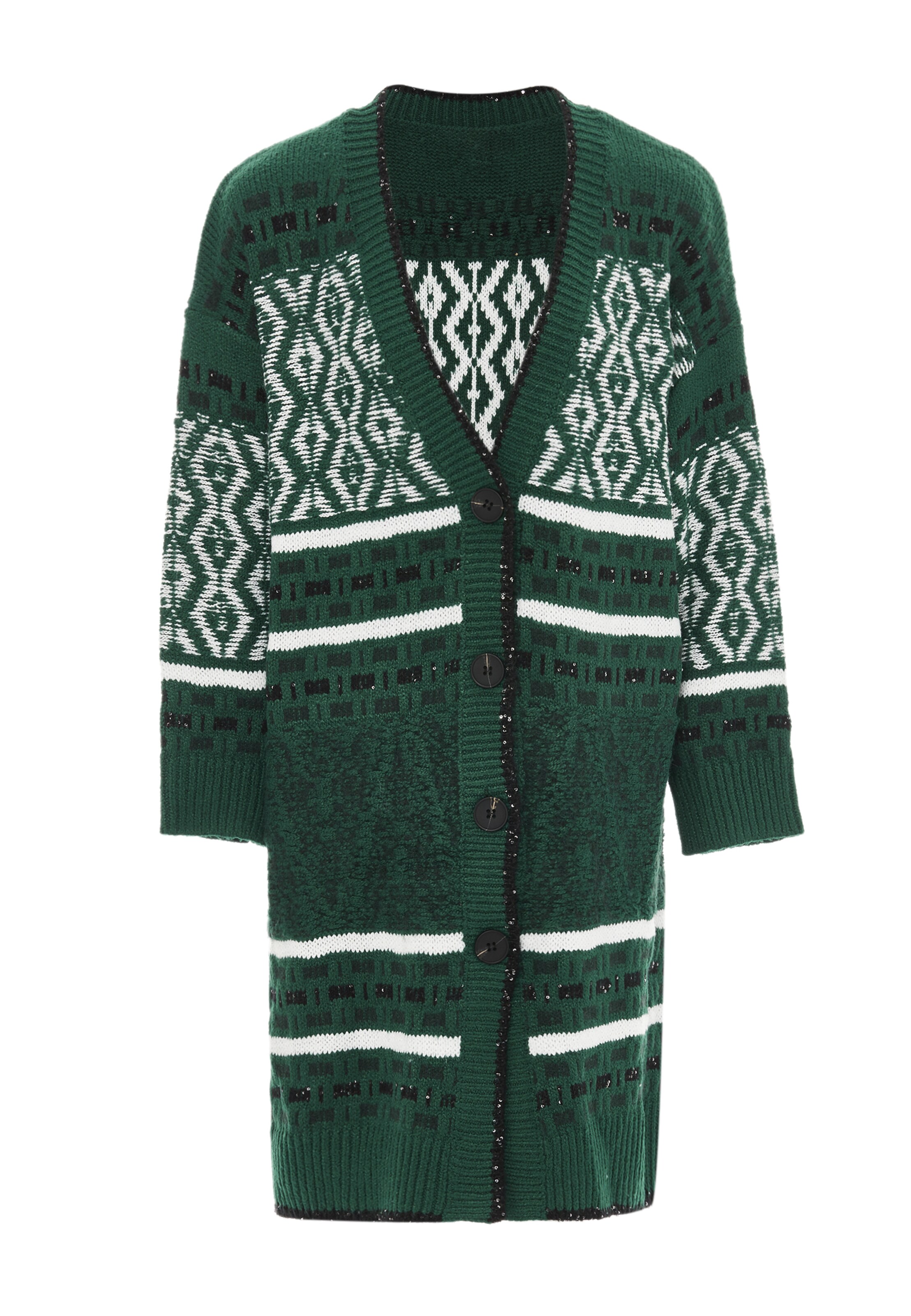 Jalene Strickjacke in Grün: Vorderseite