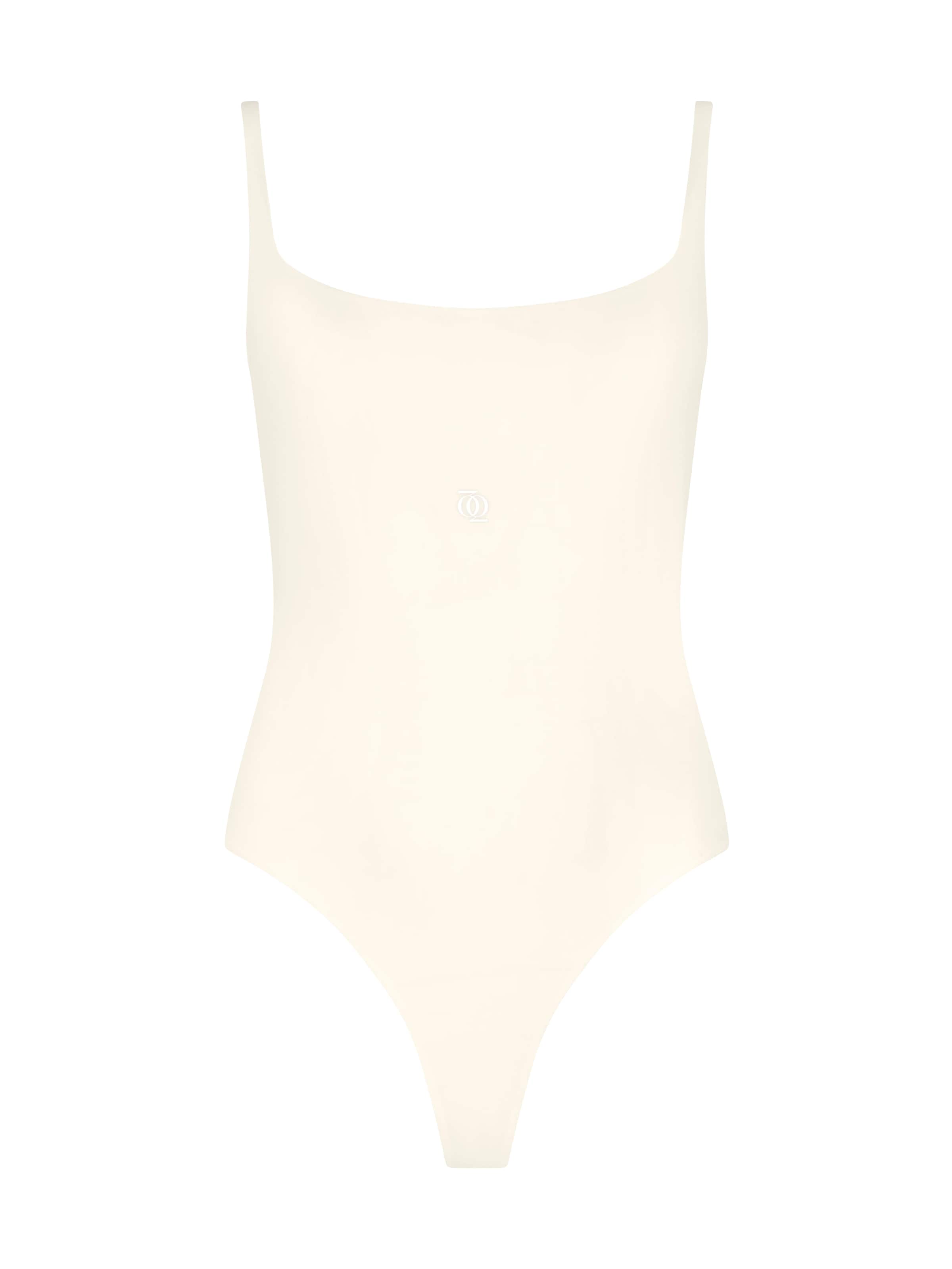 Body 'Second Skin Square-Neck Bodysuit' di GOD SAVE QUEENS in beige: frontale