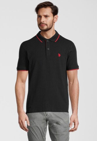 U.S. POLO ASSN. Poloshirt in Schwarz: predná strana