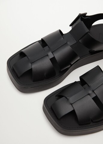 MANGO Sandals 'Mar' in Black