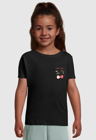 Merchcode Shirt 'Cherry Sweet' in Zwart: voorkant