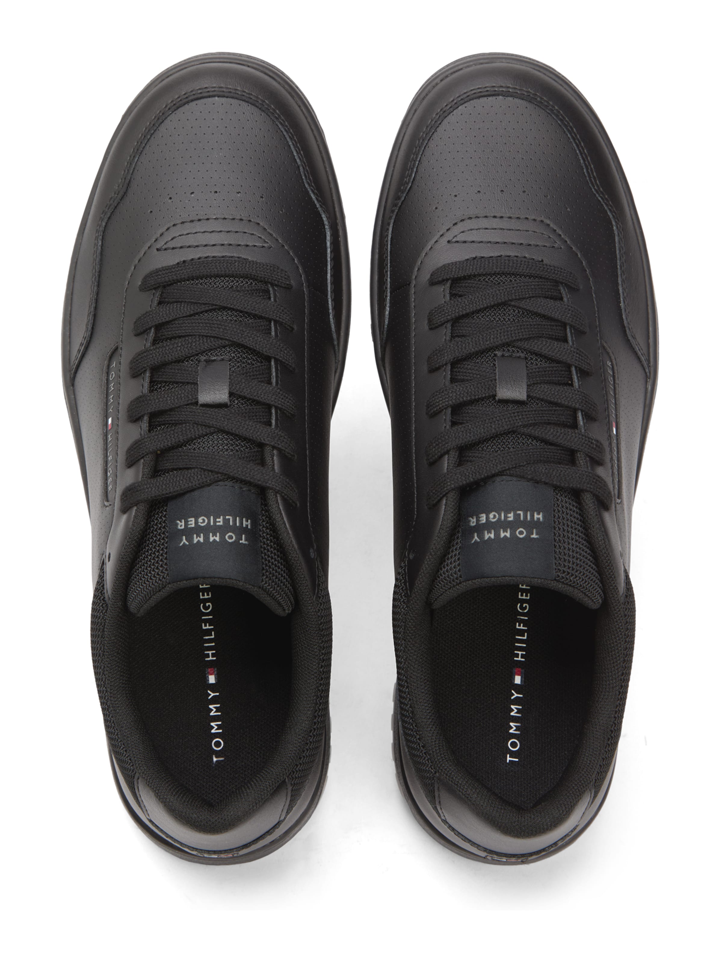 melns TOMMY HILFIGER Zemie brīvā laika apavi 'BASKET CORE LITE'