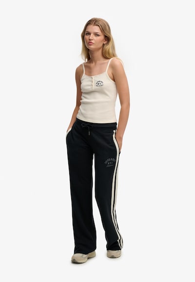 Superdry Pantalon 'Athletic Essentials' en marine / blanc, Vue avec produit