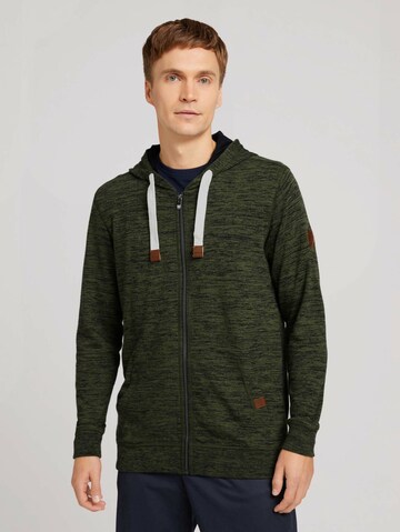 TOM TAILOR Sweatjacke in Grün: predná strana