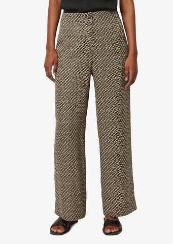 Marc O'Polo Wide leg Broek in Beige: voorkant