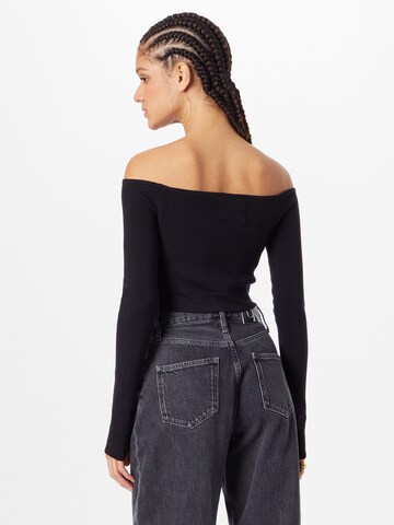 Calvin Klein Jeans Svetr 'BARDOT' – černá