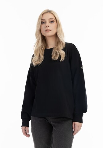 Sweat-shirt 'Idem' DreiMaster Vintage en noir : devant