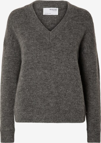 SELECTED FEMME Pullover 'Maline' in Grau: predná strana