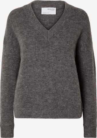 SELECTED FEMME Sweater 'Maline' in Grey: front
