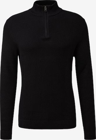 s.Oliver Pullover 'Basic' in Schwarz: Vorderseite