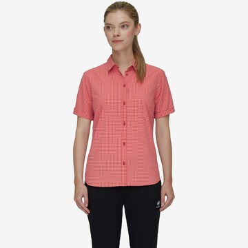 MAMMUT Athletic Button Up Shirt 'Aada' in Red: front