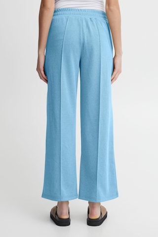 ICHI Wide leg Broek 'Kate' in Blauw