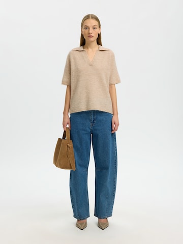 SELECTED - Jersey 'SLFLulu' en beige