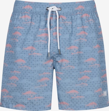 Mey Board Shorts 'Serie School of Fishes' in Blue: front