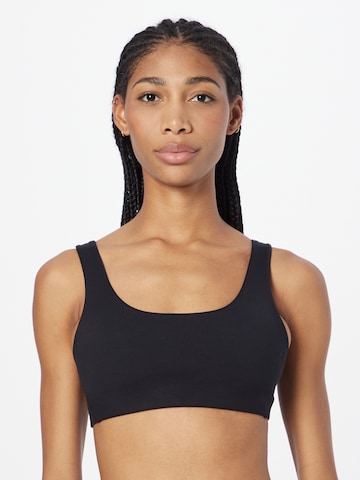 NIKE Bustier Sports-BH i sort: forside