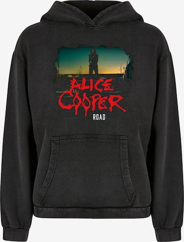 Merchcode Sweatshirt 'Alice Cooper - Back Road' in Schwarz: predná strana