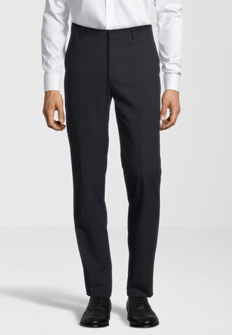 Steffen Klein Slim fit Pleated Pants in Black: front