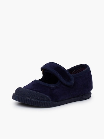 Scarpa bassa di Pisamonas in blu: frontale