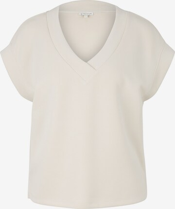 T-shirt TOM TAILOR en beige : devant