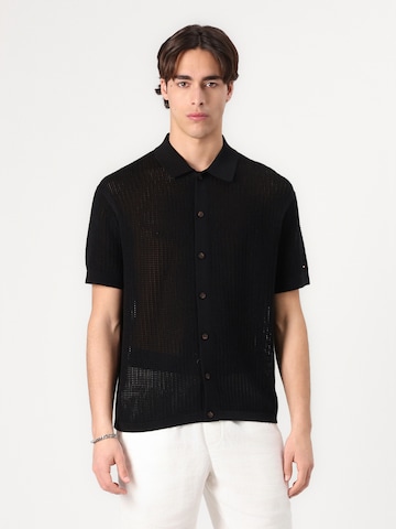 TOMMY HILFIGER Вязаная кофта в Черный: спереди